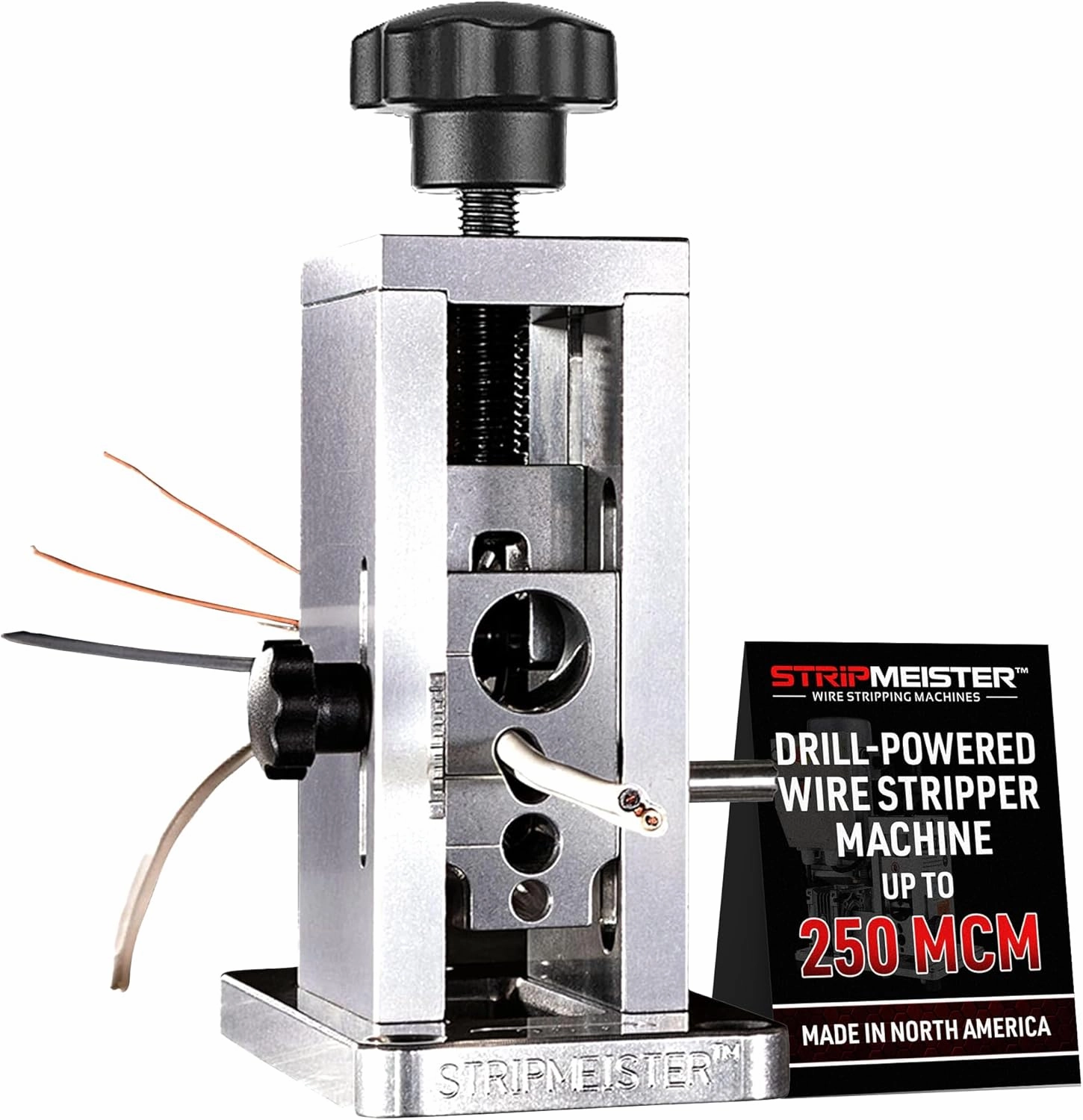 StripMeister Original Drill-Powered Wire Stripper Machine - Manual Wire Stripping Made Easy, Copper, Electric, and Stripping Drill Attachment Tool