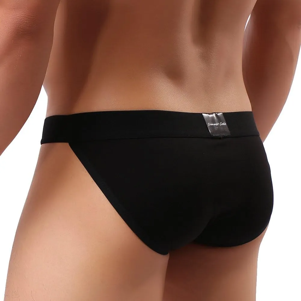 Summer Code Mens Cotton Briefs Sexy Bikini Ultra Soft Breathable Underwear