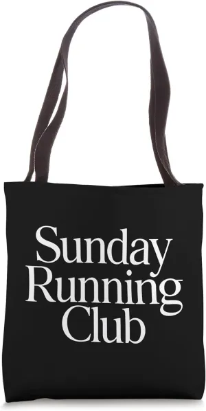 SUNDAY RUNNING CLUB X Jogger Jogging Runner Fitness Gym BACK Tote Bag
