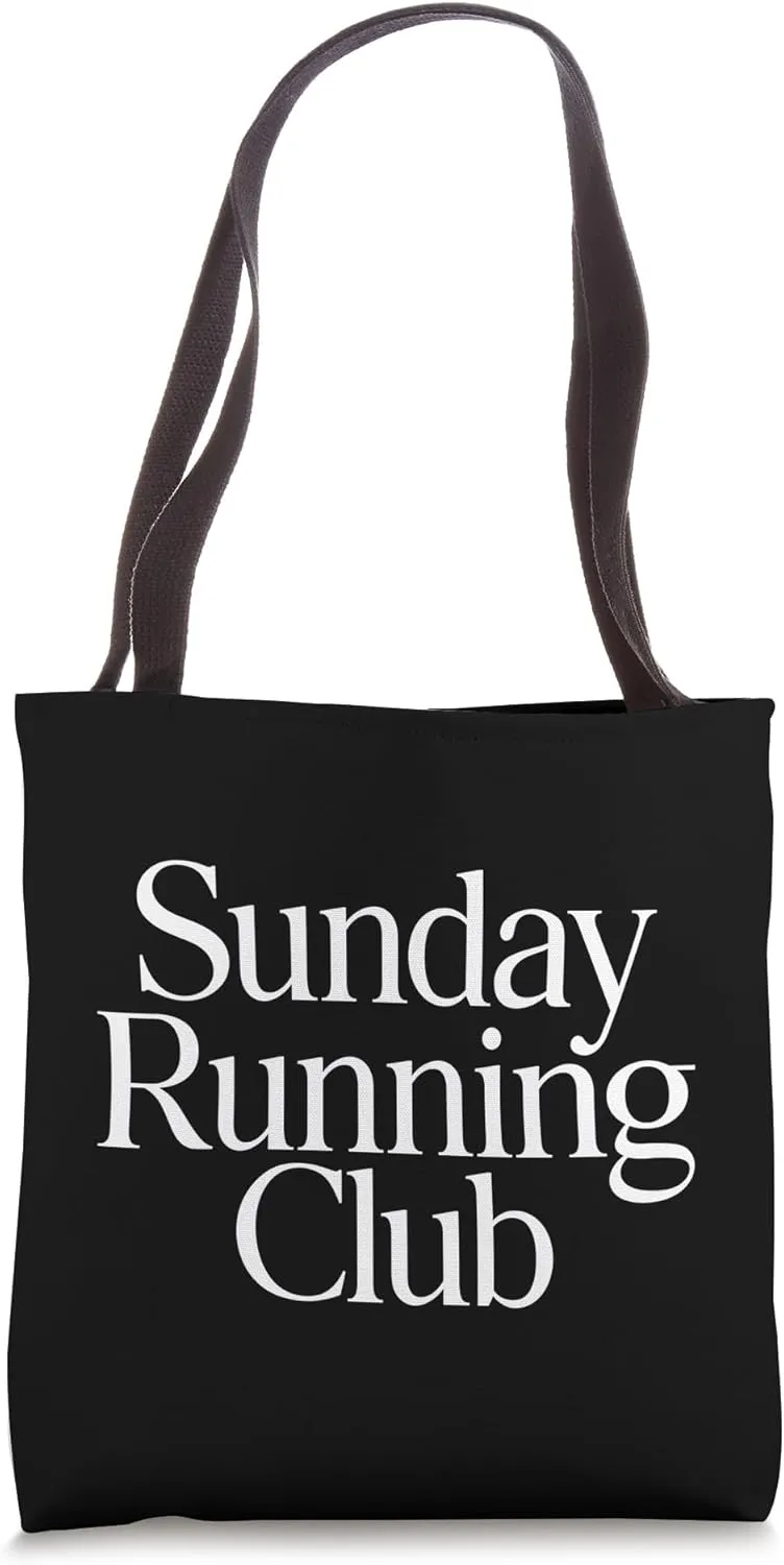 SUNDAY RUNNING CLUB X Jogger Jogging Runner Fitness Gym BACK Tote Bag