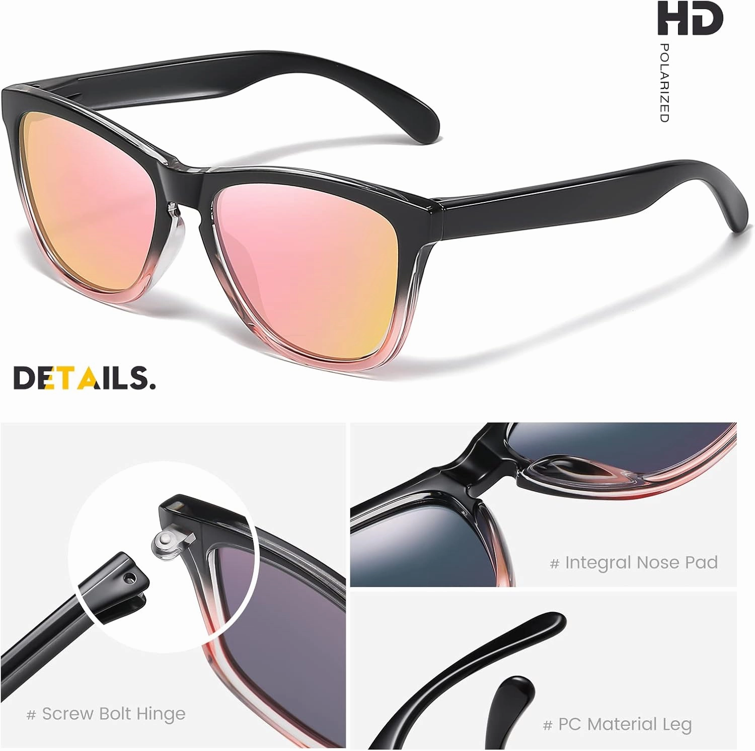 Sunglasses Womens Polarized Sunglasses for Mens Womens Retro Mirror Lens for Driving Fishing UV400 Protection