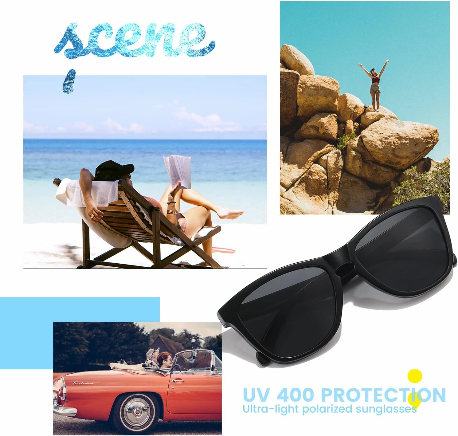 Sunglasses Womens Polarized Sunglasses for Mens Womens Retro Mirror Lens for Driving Fishing UV400 Protection