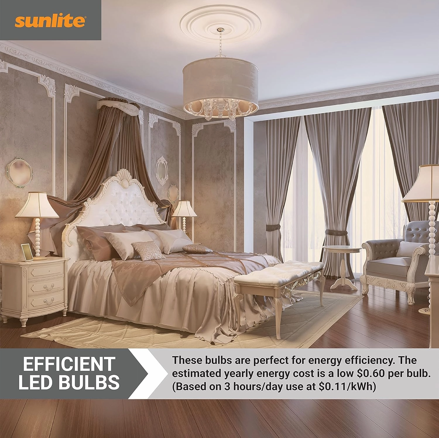 Sunlite 41611 LED B10 Clear Torpedo Tip Chandelier Light Bulb, 5 Watts (40W Equivalent) 470 Lumens, European E14 Base, Dimmable, 2700K Soft White, 6 Pack