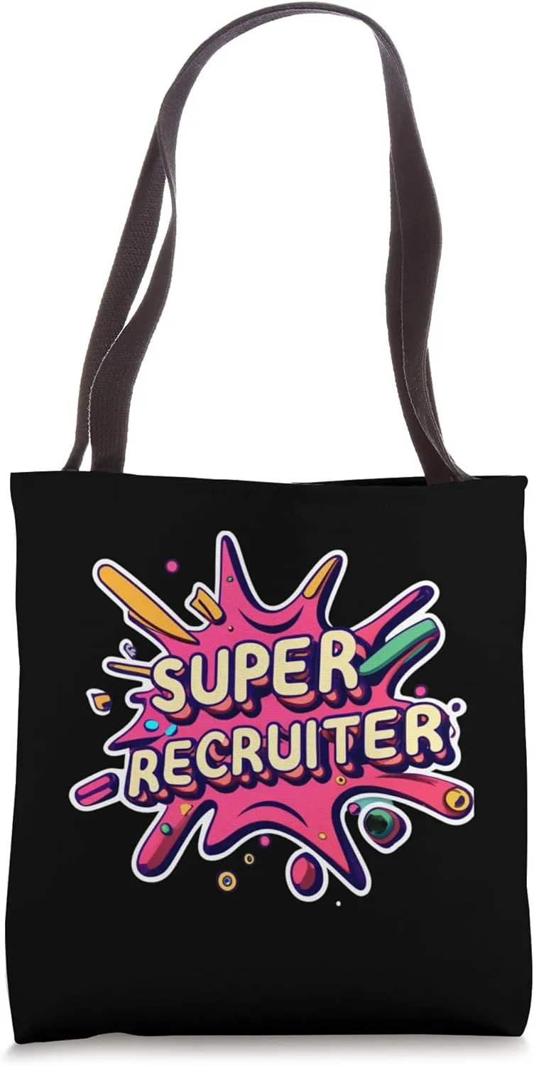 Super Recruiter Pop Art Colorful Design for Recruiting Pro Tote Bag