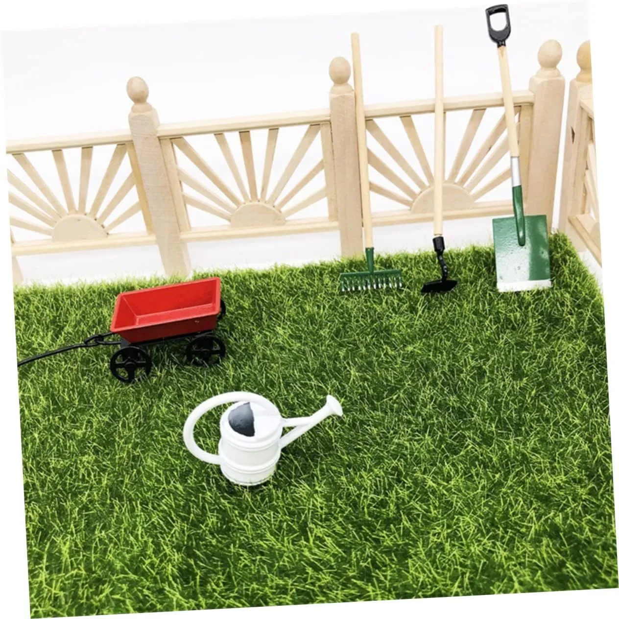 SUPVOX 2 Sets Miniature Gardening Tool Kit for Dollhouse Micro Garden Decor Fairy Garden Accessories for Mini Imagination DIY Projects