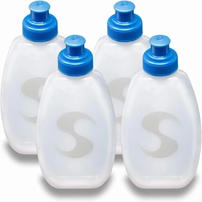 Synergy Reusable Handheld Hydration Running Water Bottles (4-Pack) (9oz 4-Pack, Blue)