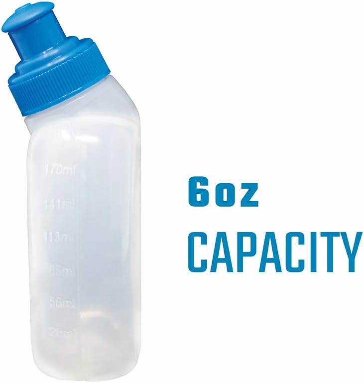Synergy Reusable Handheld Hydration Running Water Bottles (6oz 4-Pack, Pink)