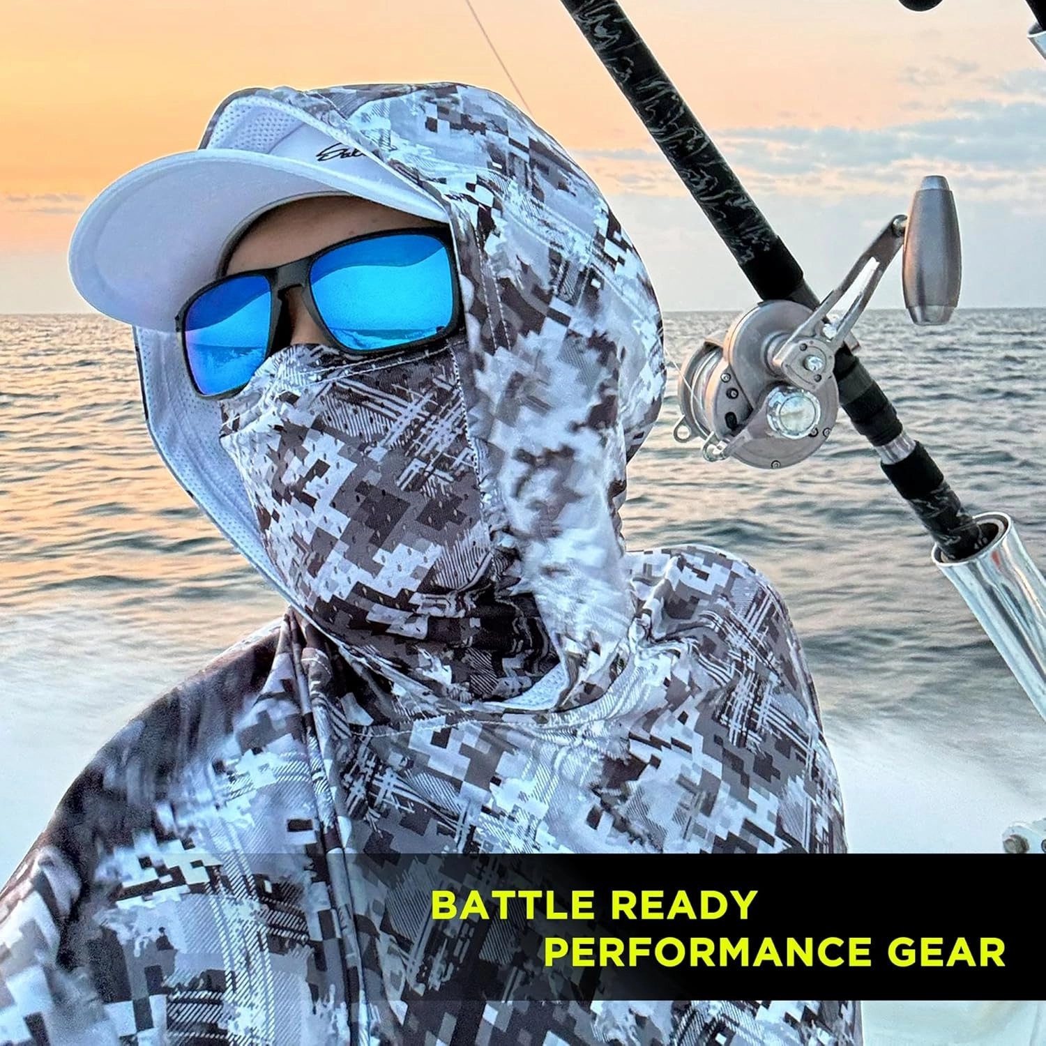 SYNKER Stealth All Weather Performance Fishing Camo Hoodie | UPF 50  Long Sleeve Shirt for Men and Women, Camouflage