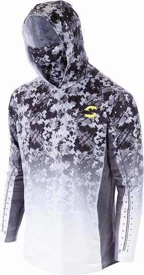 SYNKER Stealth All Weather Performance Fishing Camo Hoodie | UPF 50  Long Sleeve Shirt for Men and Women, Camouflage