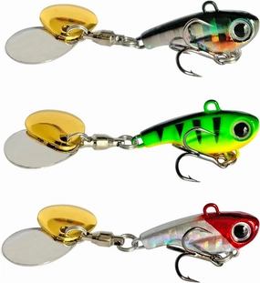 Tail Spinner Hard Metal Lures VIB Fishing Baits Jigging Spoons with Treble Hook Kit Sinking Blade Bait for Bass Trout Freshwater