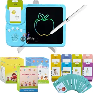 Talking Flash Cards for Toddlers - LCD Writing Tablet Kids - Drawing Tablet Toddler Toys 510 Sight Words Learning Montessori - Autism & Speech Therapy Toys - Kindergarten Gifts for Boys and Girls