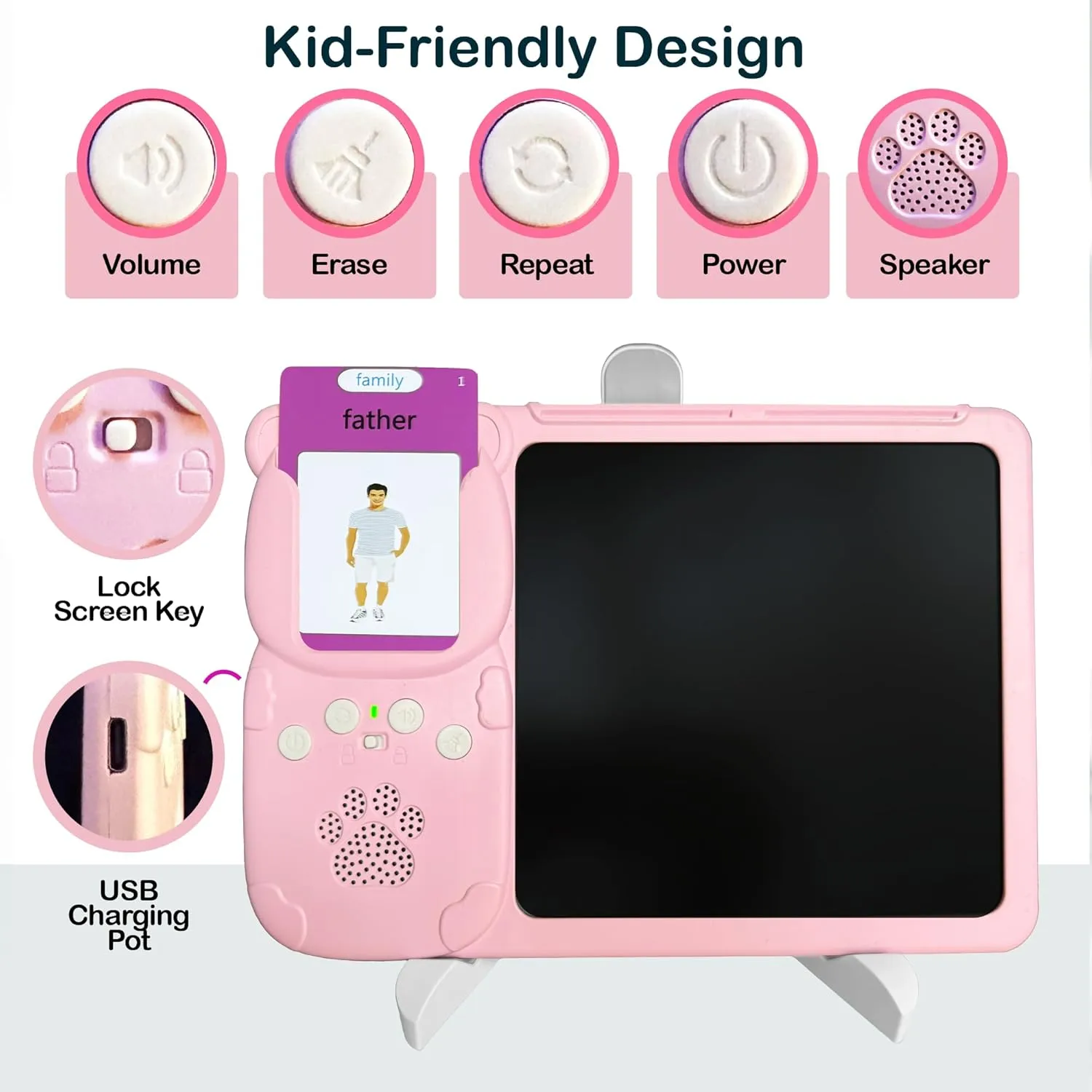 Talking Flash Cards for Toddlers - LCD Writing Tablet Kids - Drawing Tablet Toddler Toys 510 Sight Words Learning Resources - Autism & Speech Therapy Toys - Kindergarten Gifts for Boys and Girls