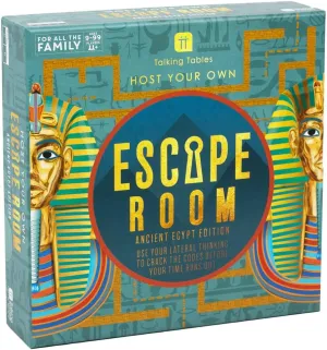 Talking Tables Egyptian Theme Escape Room Game Kids | Solve Unique Puzzles and Codes to Escape The Pharaoh's Curse | Interactive Family Games Night, Age 9 , 2  Players, Birthday Party