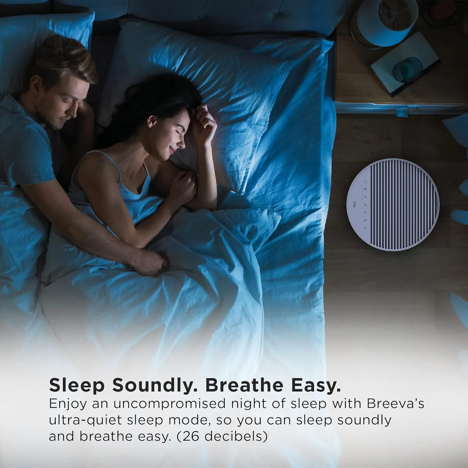 TCL Breeva A2 Smart Air Purifier with 4-Stage Clean, True HEPA (H13), Removes 99.97% of Dust/Bacteria/Odors & More, App & Voice Control, Auto Shield, Quiet, White (A215W)