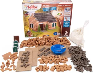 Teifoc Historic House Brick Construction Set, 370 Building Blocks, Erector Set and STEM Building Toy