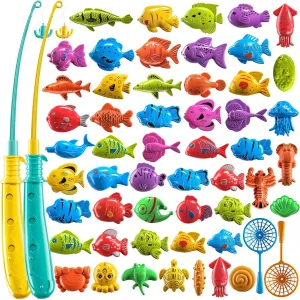 TEMI Magnetic Fishing Toy for Kids 3-8: Fun Bath & Outdoor Play!
