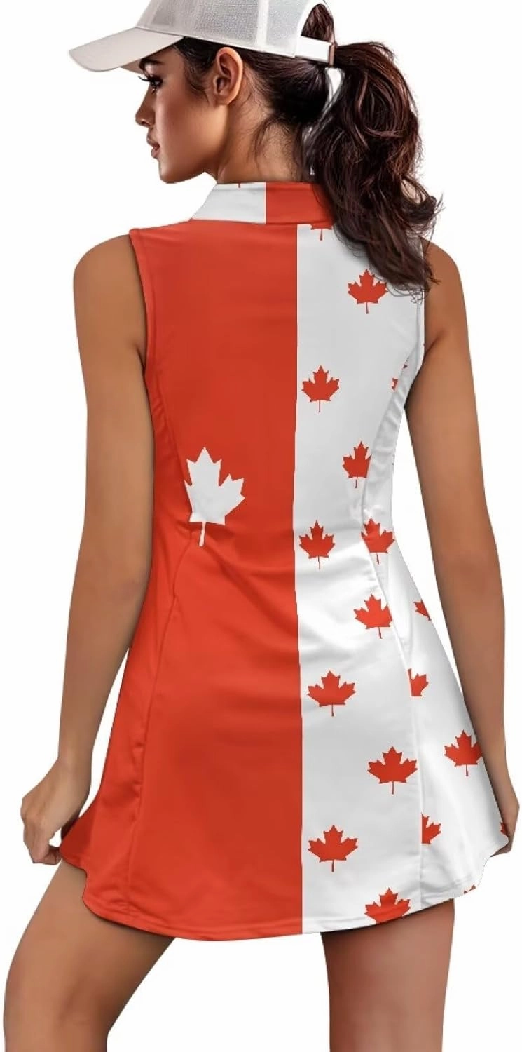 Tennis Dress for Women Girls Tennis Golf Dresses Sleeveless Athletic Dress with Built in Shorts Size XS-2XL