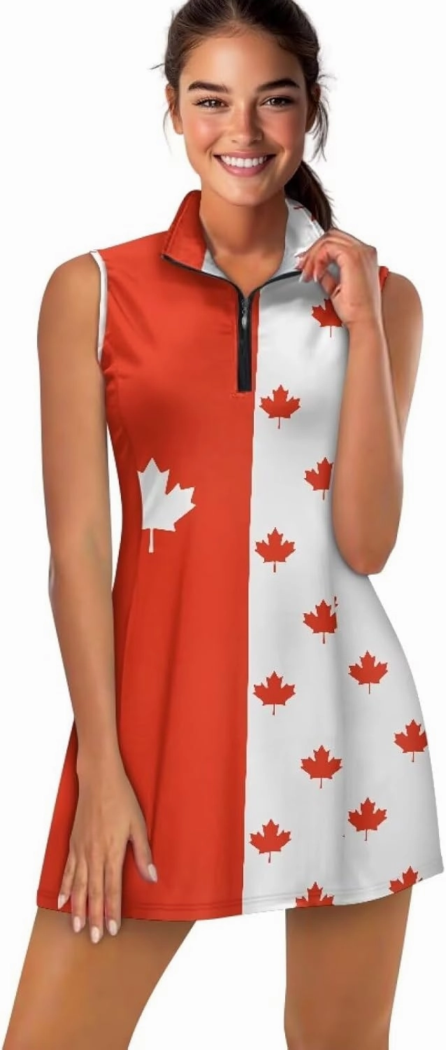 Tennis Dress for Women Girls Tennis Golf Dresses Sleeveless Athletic Dress with Built in Shorts Size XS-2XL