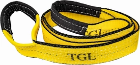 TGL 3 inch, 8 Foot Tree Saver, Emergency Recovery Tow Strap Winch Extension, Pull Strap 30,000 lbs Break Strength, Reinforced Loop Ends for Truck, UTV, ATV & More - Compatible with Jeep, Ford, Toyota
