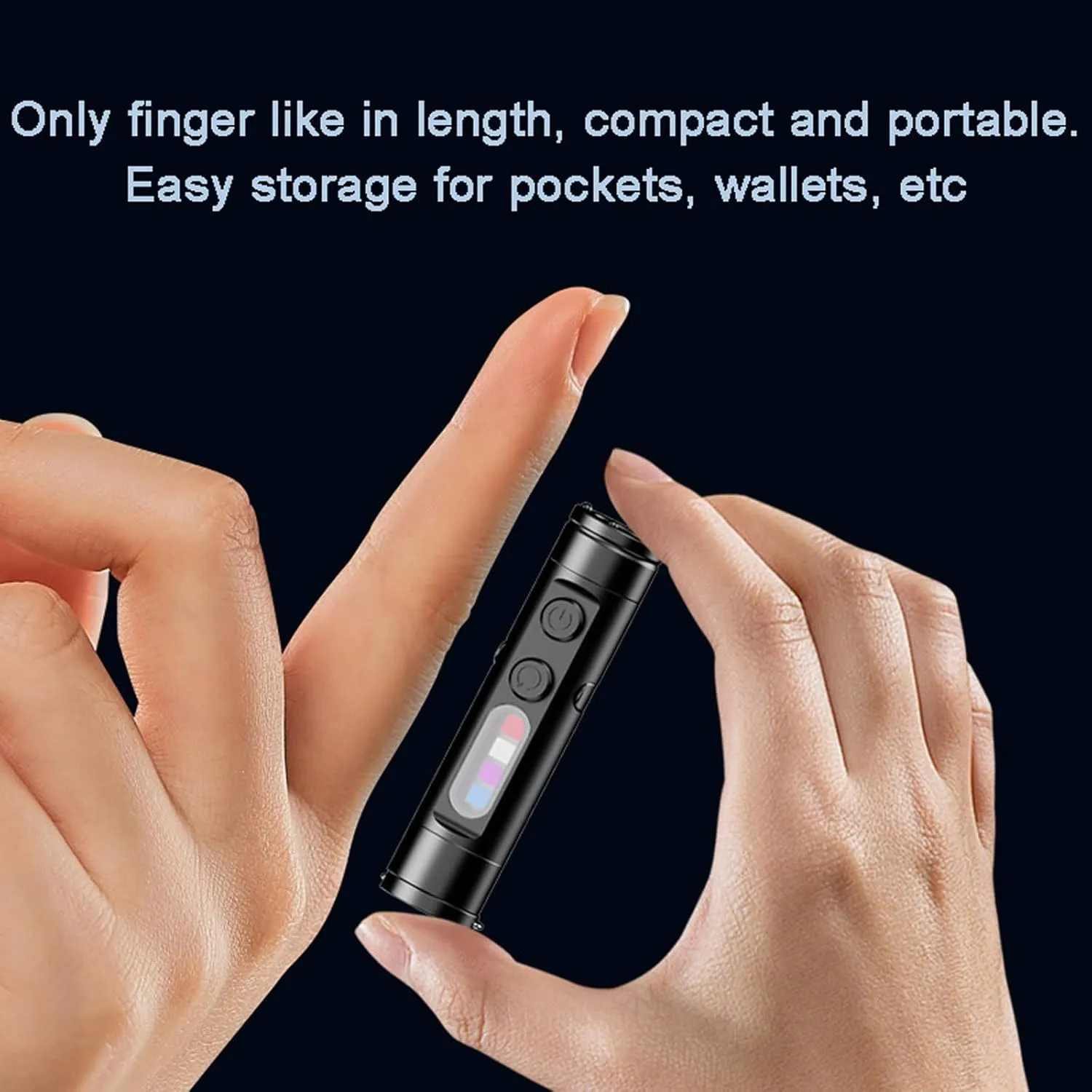 The Ultimate Everyday Micro Tool,500 Lumens Mini Rechargeable EDC Flashlight,Magnetic Pocket Keychain Flashlight with Hat Clip,Waterproof,3 Brightness for Camping,Emergency (Silver, Without Lighter)