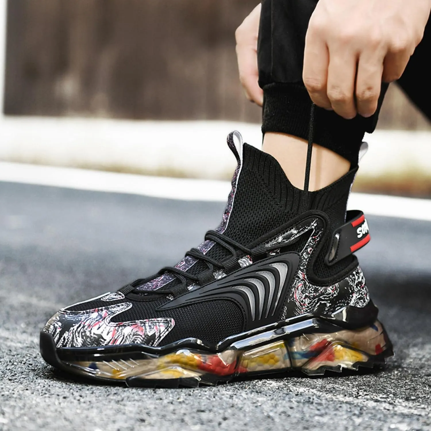 These Men's Basketball Shoes are Ultra - Light. They Make Every Movement Effortless, Whether You're Dribbling on The Court, Running a Quick Lap, or Walking Around School.