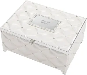 THINGS REMEMBERED Engraved Diamond Quilted Jewelry Box (Free Customization)
