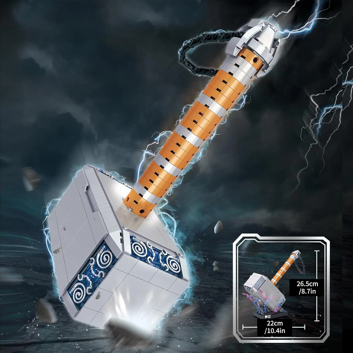 Thor Battle Hammer Building Blocks Sets,Fantastic Super Hero Building Toys,Unique Toy for 6  Adult or Kids(975 PCS)