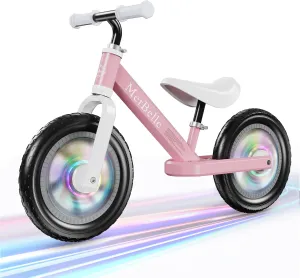Toddler Balance Bike 2-5 Year Olds,12”No Pedal Kids Indoor Outdoor Toy Bike 2 Year Old with Tool-Free Adjustments Seat, Lightweight First Bike Gift for 2-3 Boys Girls