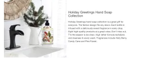 Toeah Home & Body Holiday Greetings Hand Soap, 8-pack 21.5 fl oz Bottles