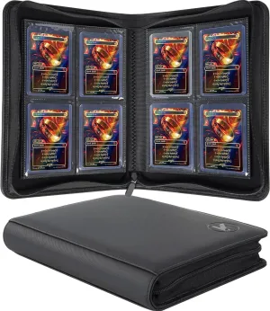 Toploader Binder, Holds 112  Toploaders, 4 Pocket Top Loader Card Storage Case, Double-Sided Pockets for trading card in 3 x 4'' Toploaders