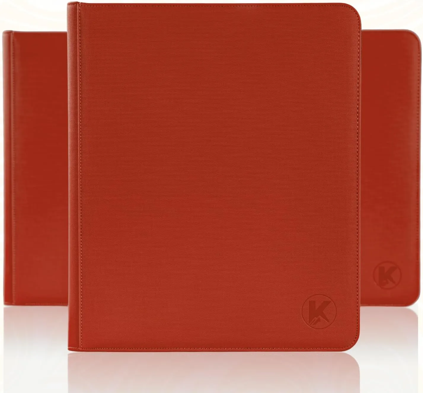 Toploader Binder - Holds 288  Top Loaders for Cards, 9 Pocket Top Loader Binders with Sleeves for 3" x 4" Rigid Card Holders for YugiOh, Baseball, Football and other Sports Cards (Red)