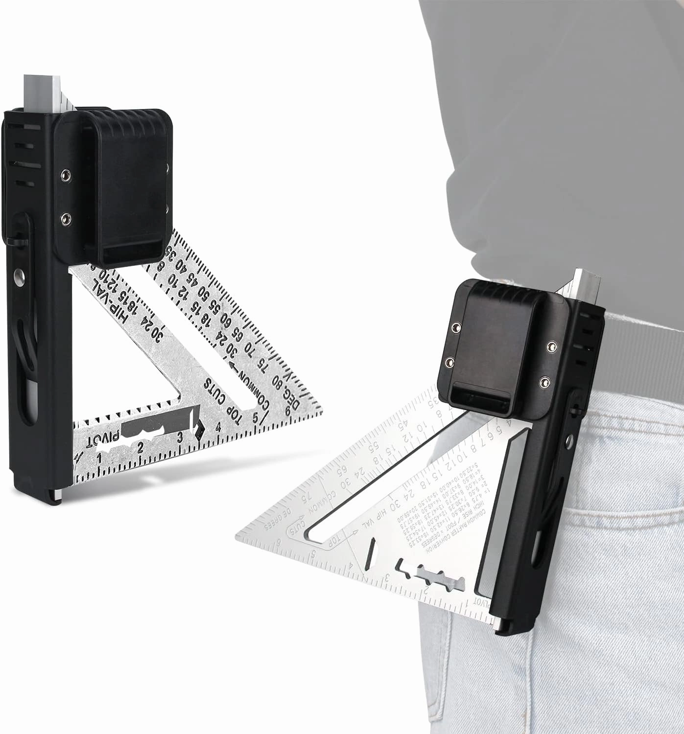 TOPOWN Rafter Square Belt Clip for 7In Rafter Square - Left and Right bidirectional Square Holster EDC Belt Tool Holster Compatible with Rafter Square Holder Clip On Belt The Fastest Quick