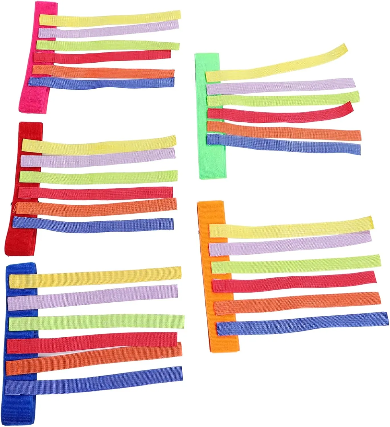 TOYANDONA 5pcs Tail-Pulling Family Party Game Accessories Sensory Stretchable Game Belt Outdoor Catching Sensory for Kindergarten Supplies Games Cloth