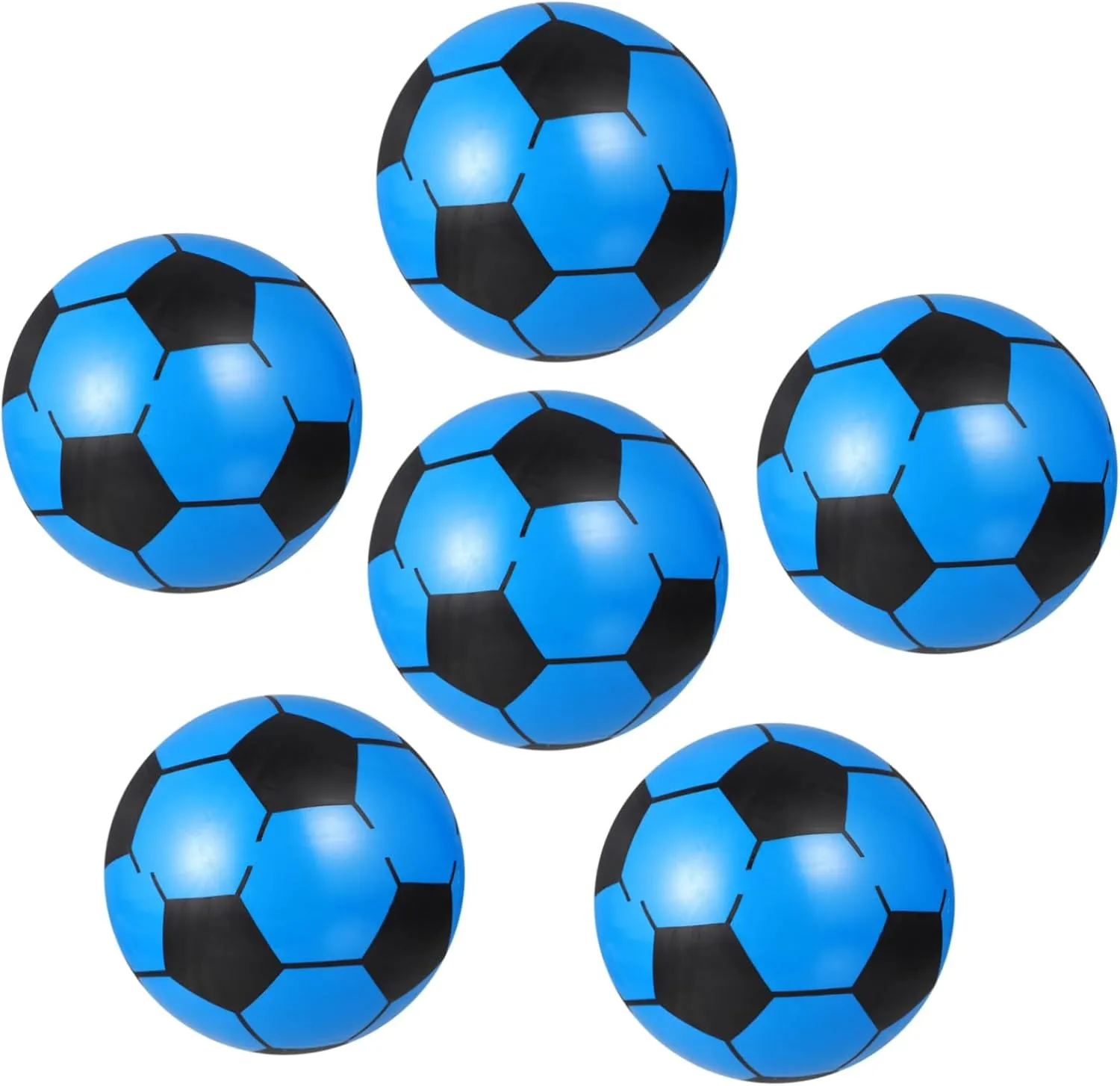 Toyvian 6pcs Inflatable Boy Girl Soccer Toys Football Training Props for Rupture-Resistant Design for Boy Girl