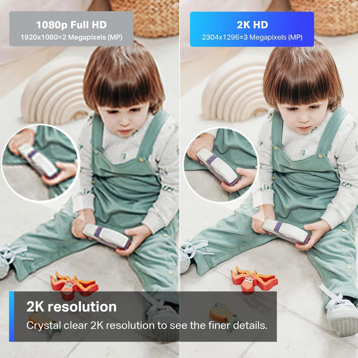 TP-Link Tapo 2K Pan/Tilt Security Camera for Baby Monitor, Pet Camera w/ Motion Detection and Tracking, 2-Way Audio, Night Vision, Cloud & SD Card Storage, Works w/ Alexa & Google Home (Tapo C210)