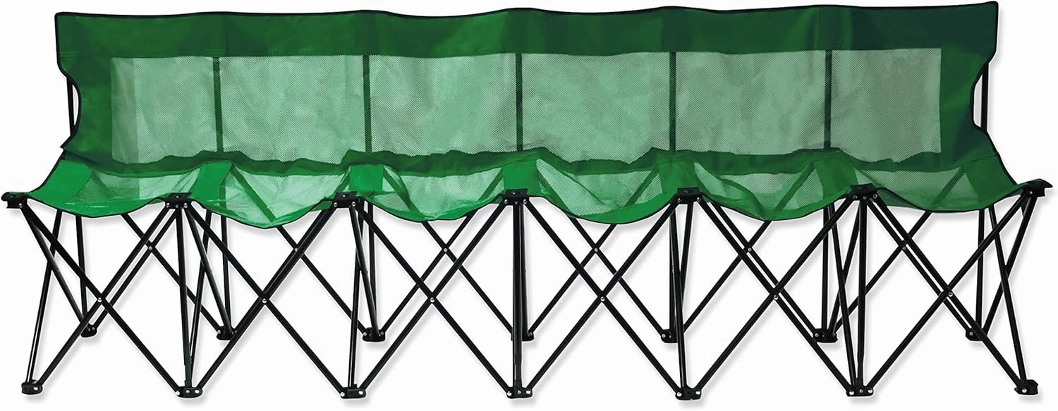 Trademark Innovations Portable Sports Bench with Mesh Seat and Back