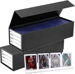 Trading/Gaming Card Storage Box (2p Black Wood box 1p Acrylic stand)