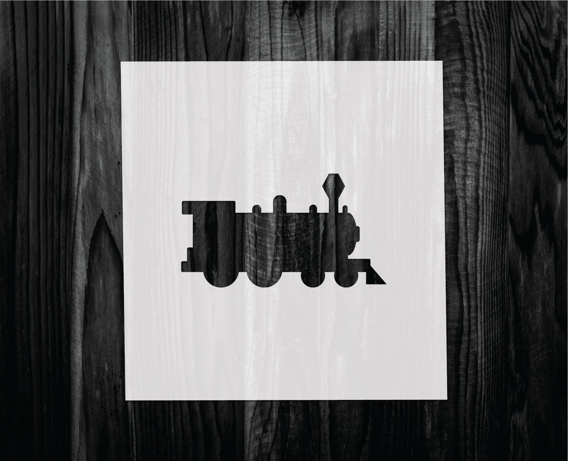 Train Stencil, Mylar reusable stencil, Stencil, FAST SHIPPING
