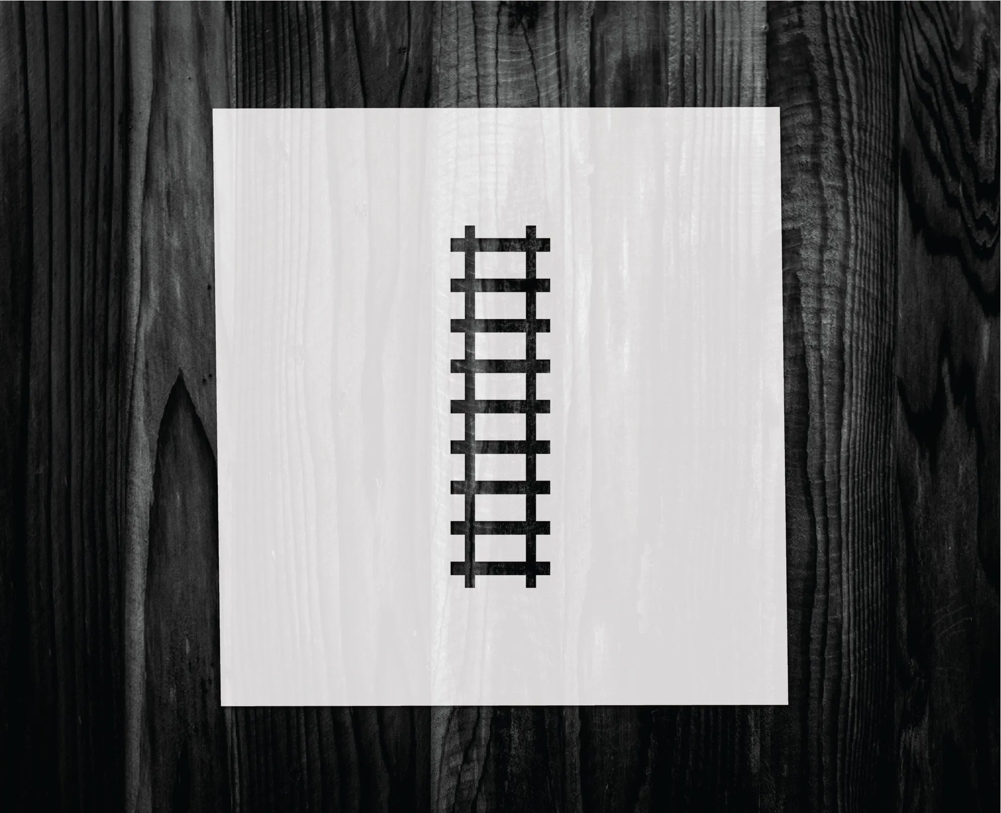 Train Track Stencil, Mylar reusable stencil, Stencil, FAST SHIPPING