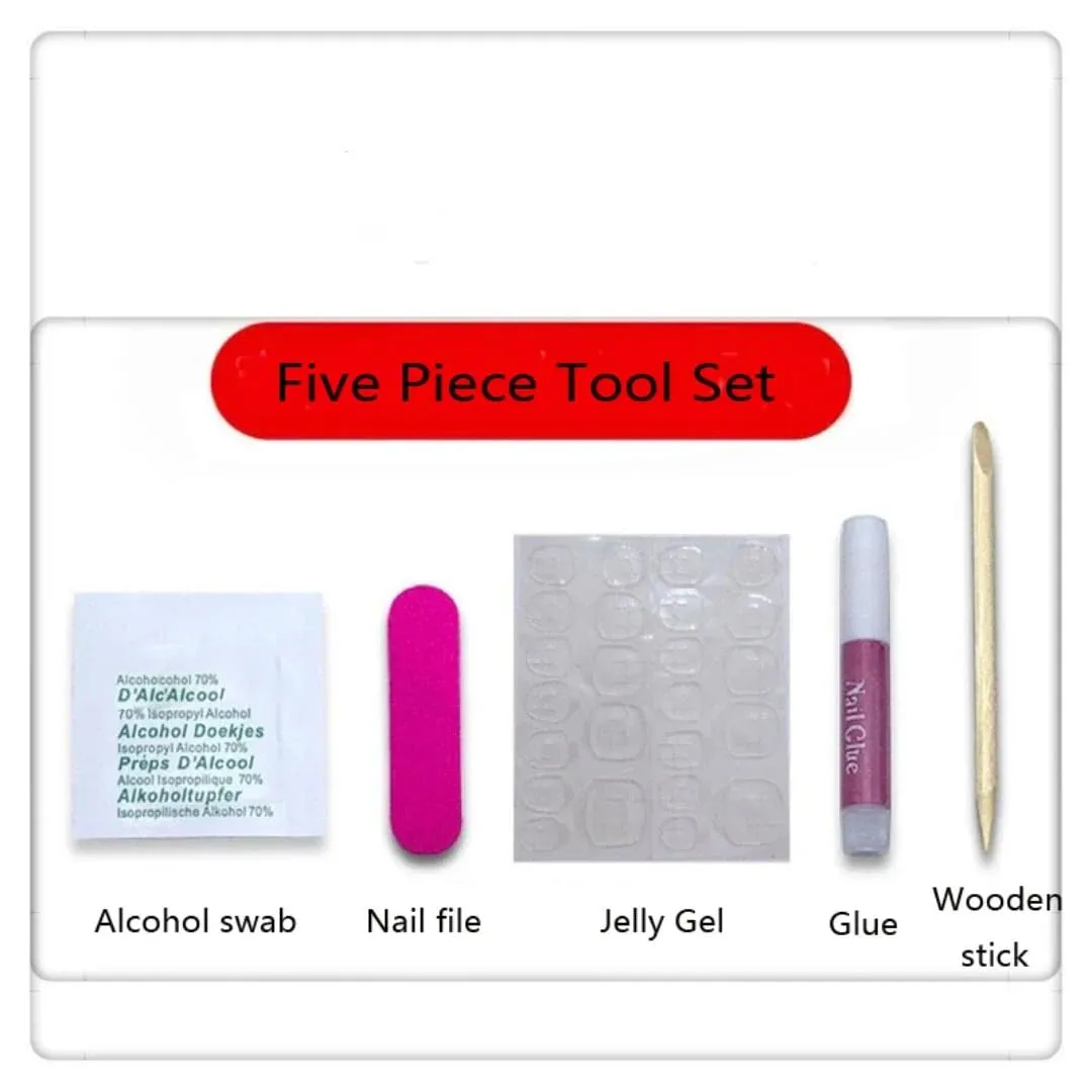 Translucent Handmade Wearable Fake Nails Gradient AB Asymmetrical Almond Fake Nails Trimmed Nails