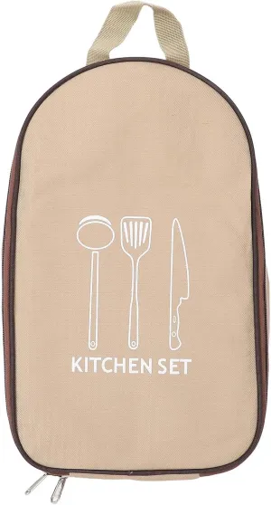 Travel Cooking Utensils Organizer, Oxford Fabric Outdoor Tool Bag for Hiking,Picnics, Events, Camping Cookware Storage Bag Parties with Ample Space to Carry All Your Tools