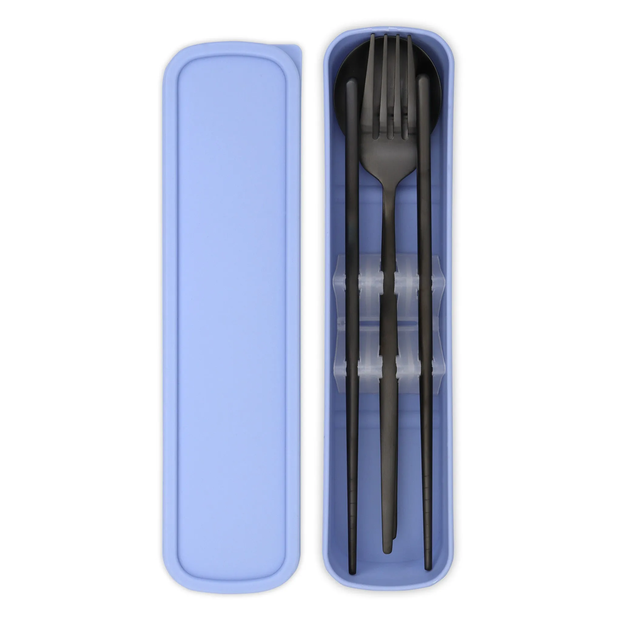 Travel Cutlery Box Set w/ Chopsticks (Satin Black)