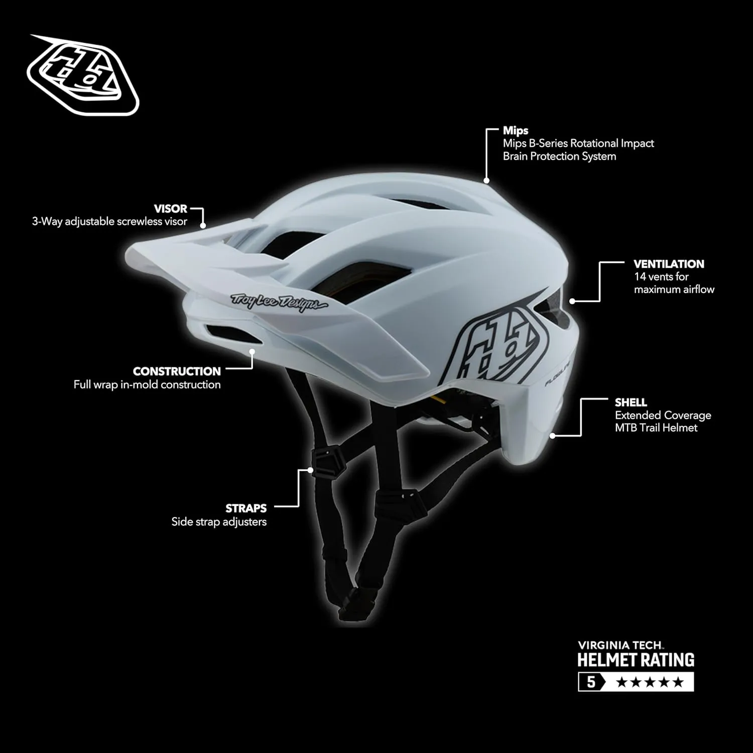 Troy Lee Designs FLOWLINE Helmet (2025) MIPS for Mountain Bicycle MTB