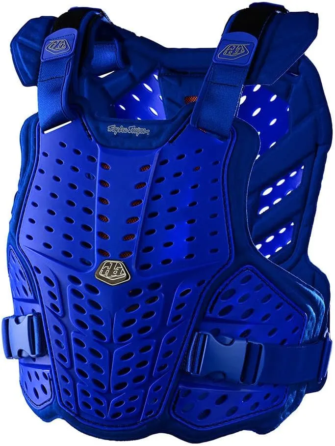 Troy Lee Designs Motocross Motorcycle Dirt Bike Chest and Back Protector for Adult Men Women and Unisex, Rockfight (MD/LG, Blue)