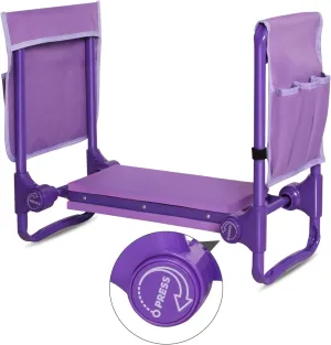 TRY & DO Garden Kneeler and Seat Bench Garden Workseat,New Smart Folding Gardening Bench EVA Foam Kneeling Pad Dual Detachable Tool Pouch Portable Gardening Stools for Back Yard Outdoor Fishing