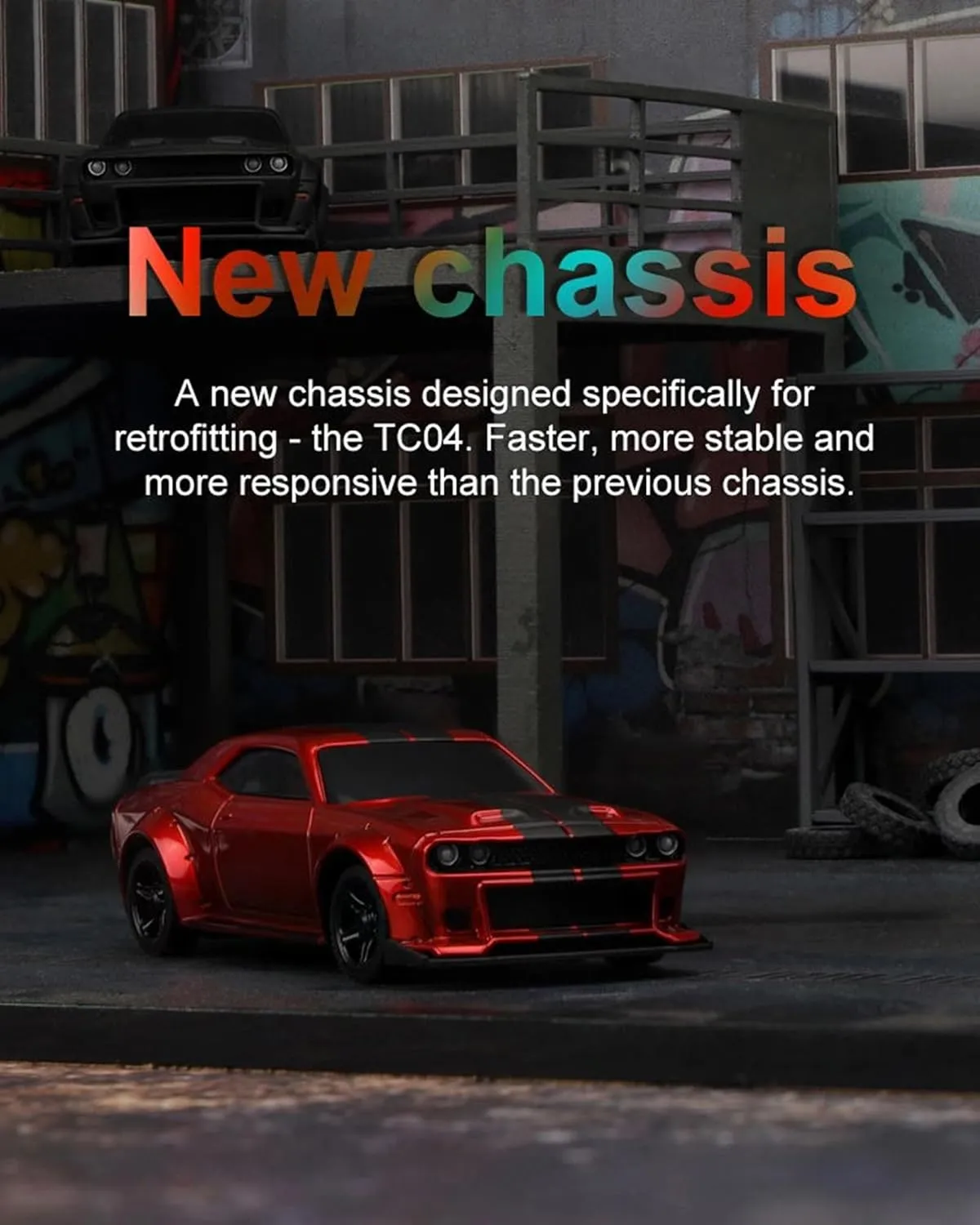 Turbo Racing 1:76 Scale RC Sport Car, Table Racing 2.4GHZ Remote Control Mini Model Car with Full Proportional RTR for Adults Toys (C75-Red)