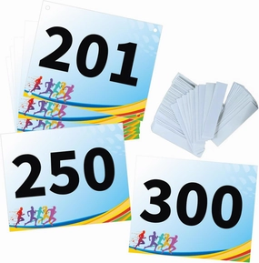 Tyvek Race Bibs Running Numbers Bibs with Race Bib Tape Instead Pins Track Bib Numbers for Tryouts Racing Bibs Audition Numbers for Marathon Runners Events Sports Games