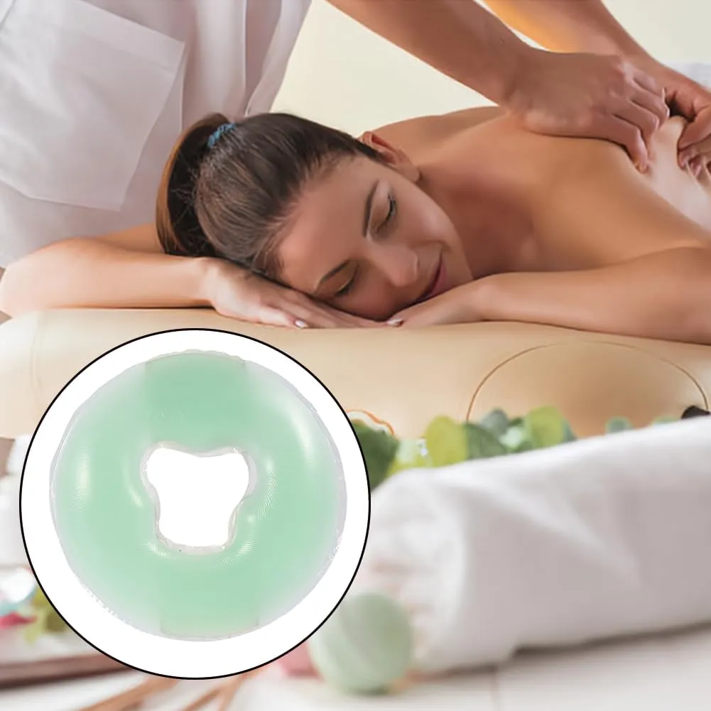 U Shape Massage Pillow, Basic Massage Face Spa Gel Pad Face Relax Body Massage Cradle Cushion Health Care Green Soft Overlay Face Relax Cradle Cushion Pad(Light Green)