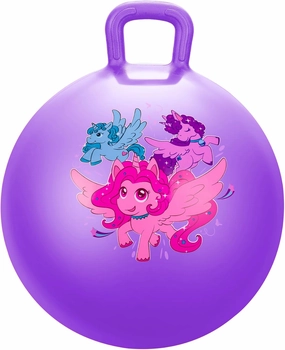 U&C Planet Hopper Ball 18 inches Bouncy Ball with Handle for Kids Age 3-6 Hoppity Hop Sit and Bounce Jumping Hopping Toy with Pump and Gift Box Great Gift for Birthday Christmas, Purple