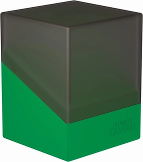 Ultimate Guard Boulder Synergy 100 , Deck Case for 100 Double-Sleeved TCG Cards, Black/Green, Secure & Durable Storage for Trading Card Games